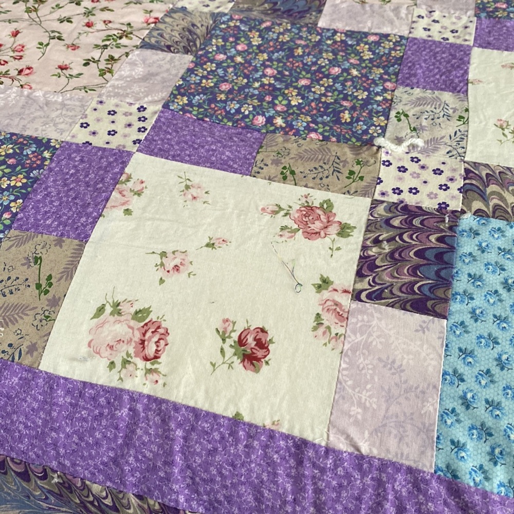 New handmade patchwork quilt 80”x95” approx. (Queen) - Picture 11 of 12